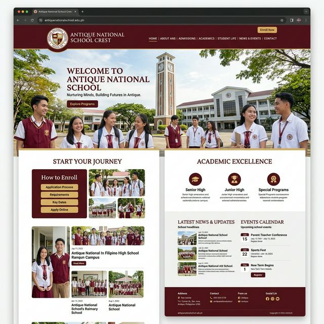 Antique National School website